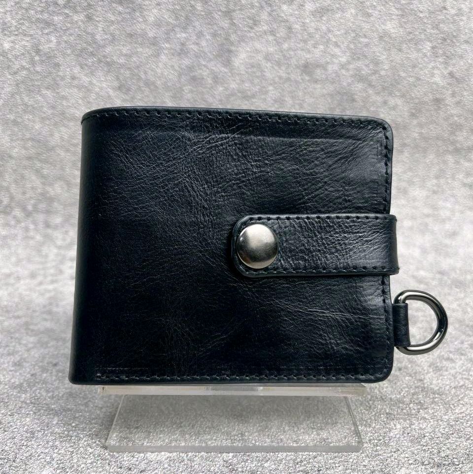 AA LEATHER Dompet Kulit Sapi Asli Pria - Model Snap Hook Minimalis 2 Slot Utama