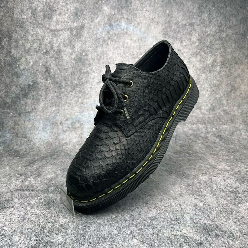 AA LEATHER Sepatu Kulit Ular Asli "Python Scale" Custom Handmade | Desain Inspired by Classic Boot Style | Jahitan Kuning Unik