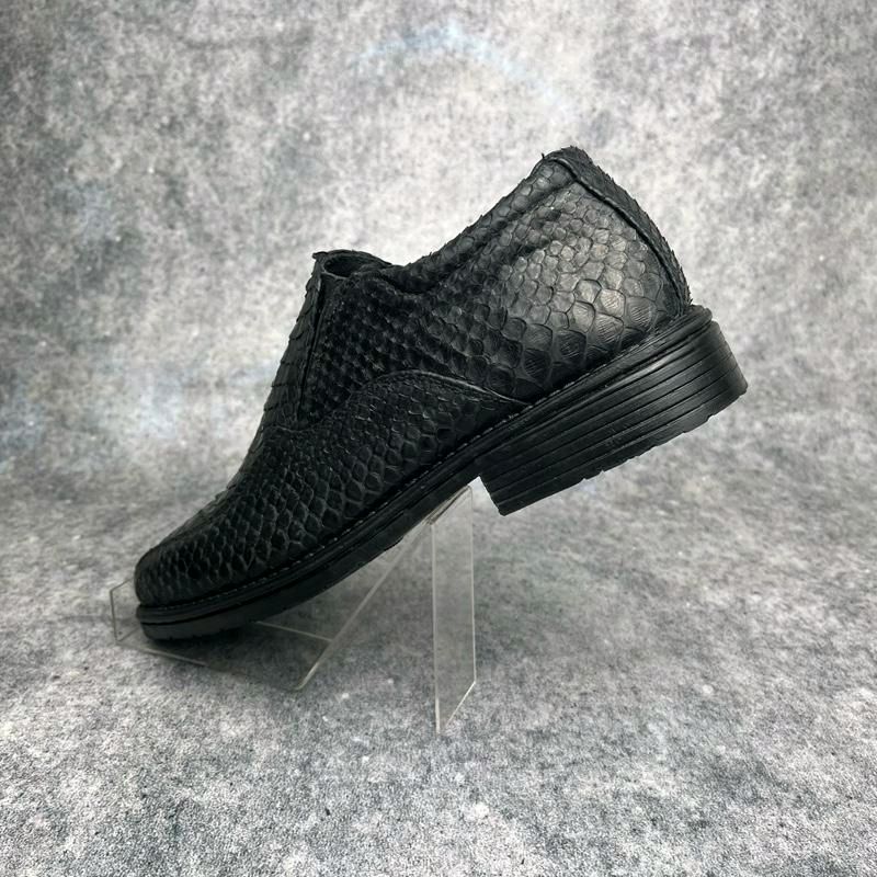 AA LEATHER Sepatu Loafer/Slip-On Kulit Asli "Python Scale" Black | Sepatu Formal & Kasual Custom Handmade Unik
